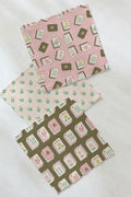 Flower. Tiles Dishcloth Set