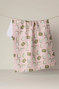 Flowers Tiles Tea Towel