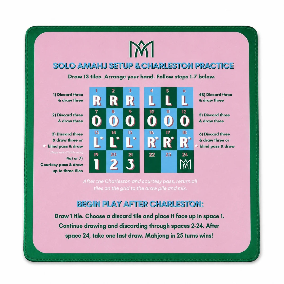 Solo Mahjong Practice Mat