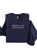 Mahjong Is My Favorite Sport Embroidered Sweatshirt