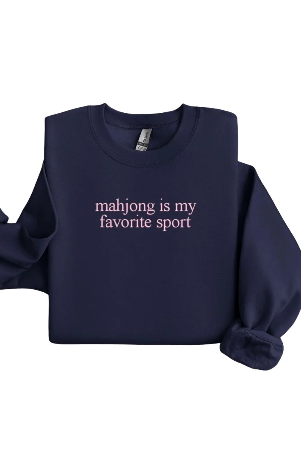 Mahjong Is My Favorite Sport Embroidered Sweatshirt