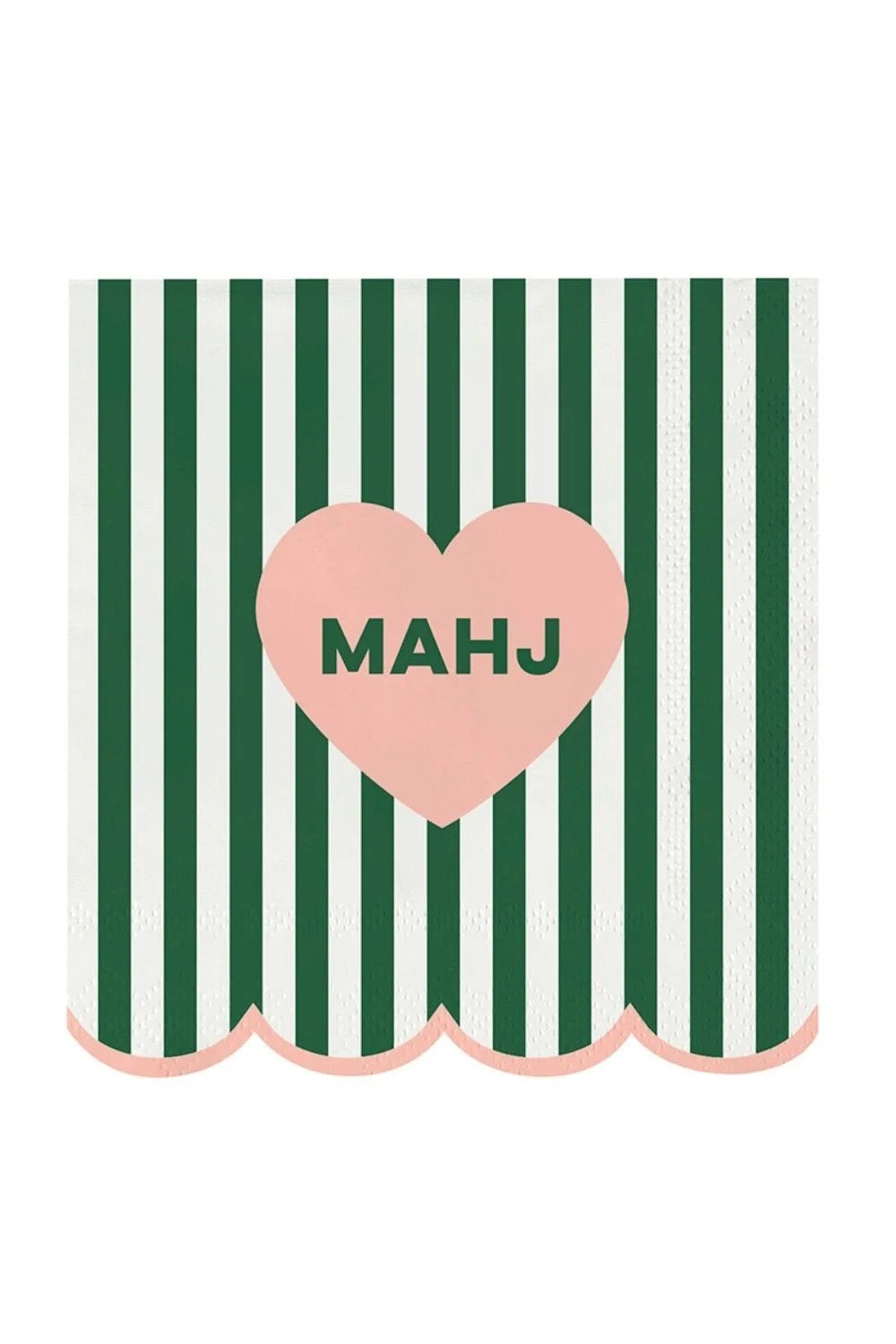 Mahjong Scalloped Cocktail Napkins