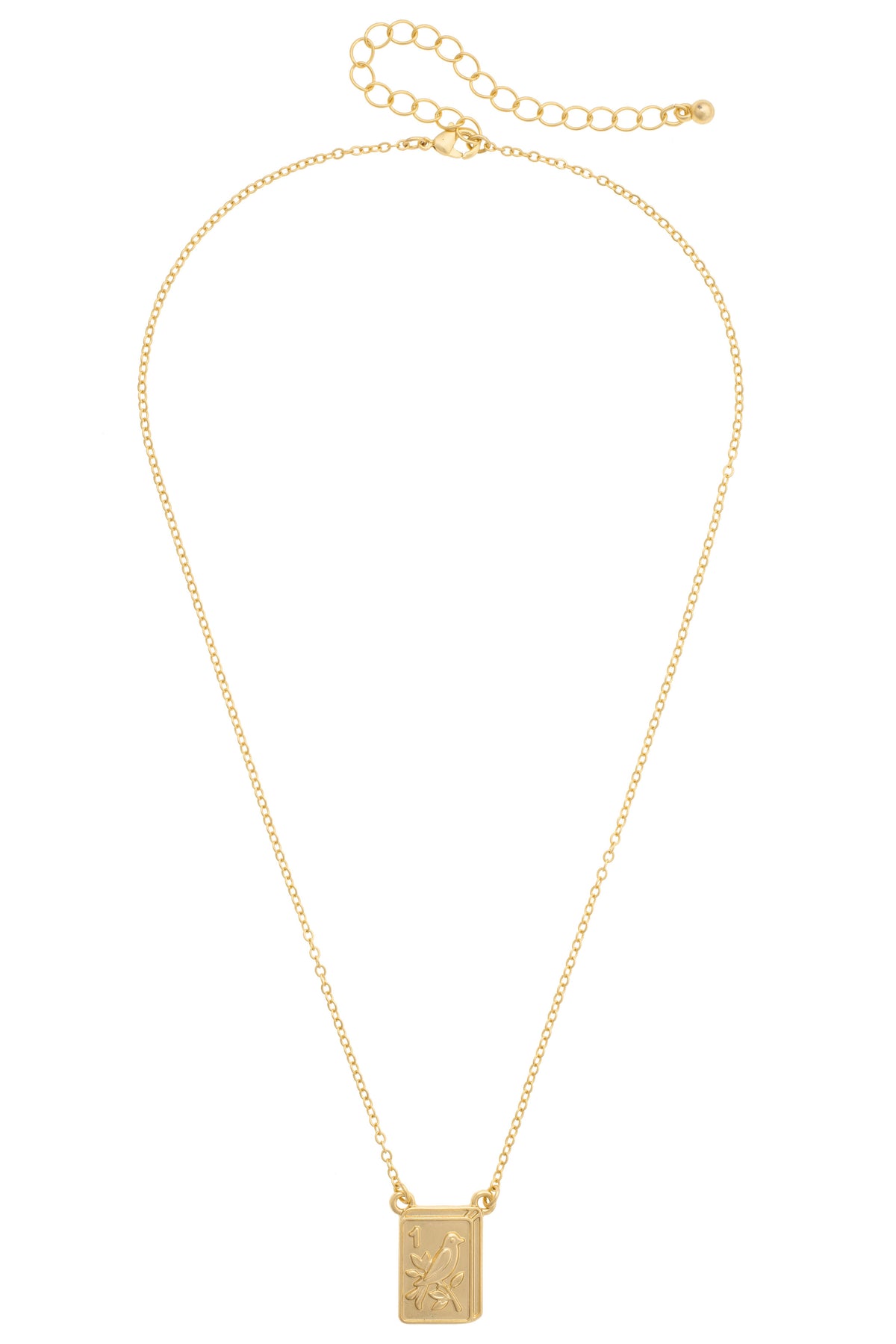 Bird Bam 24K Plated Tile Necklace