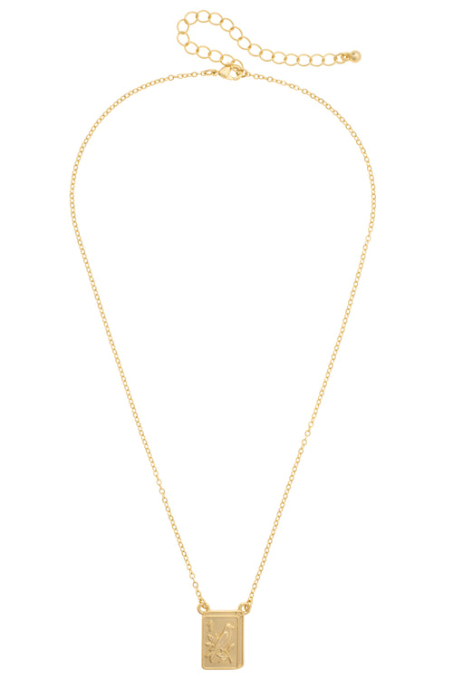Bird Bam 24K Plated Tile Necklace